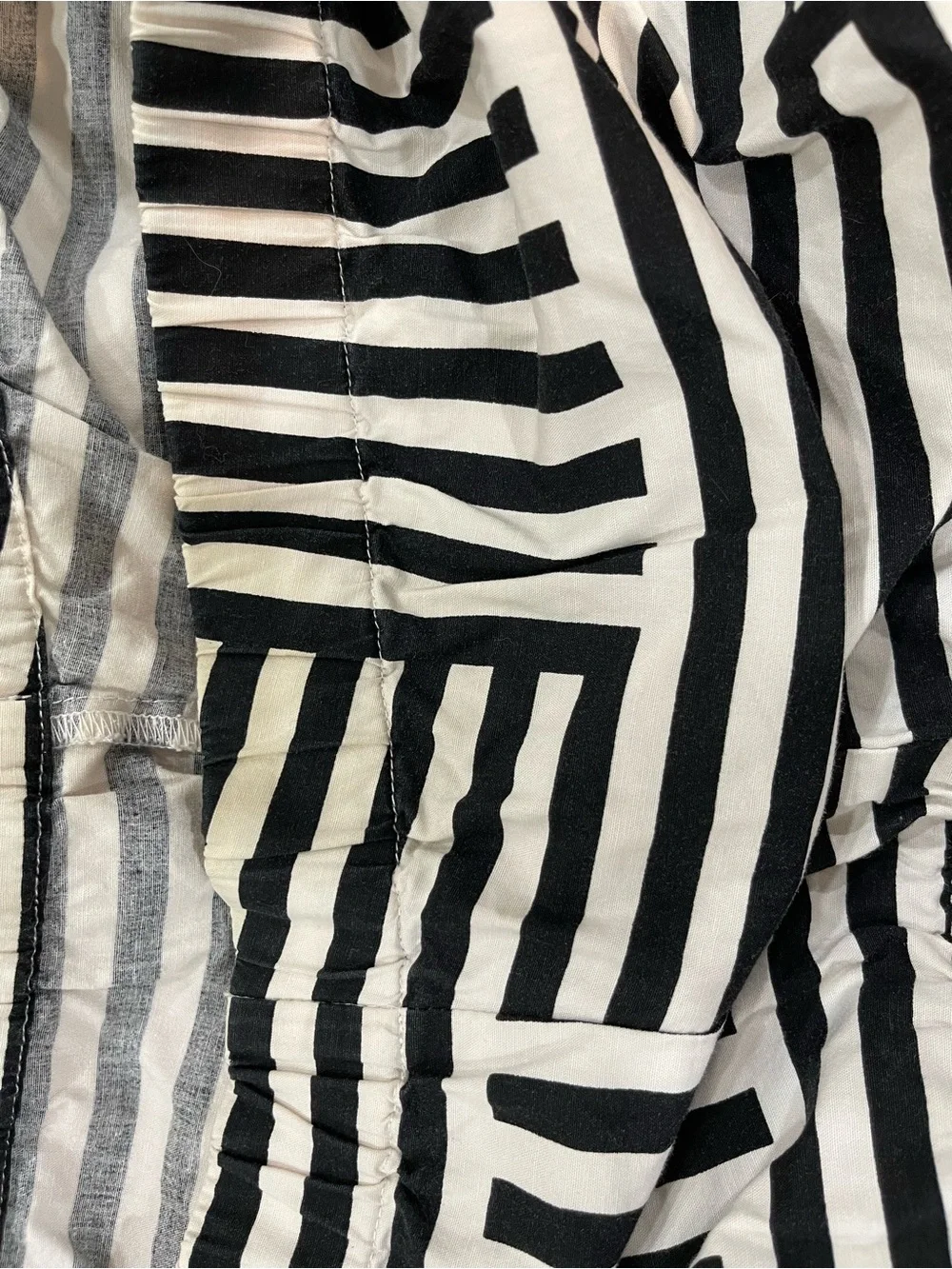 Kate Spade Saturdays Black and White Striped Pattern Sleeveless Jumpsuit